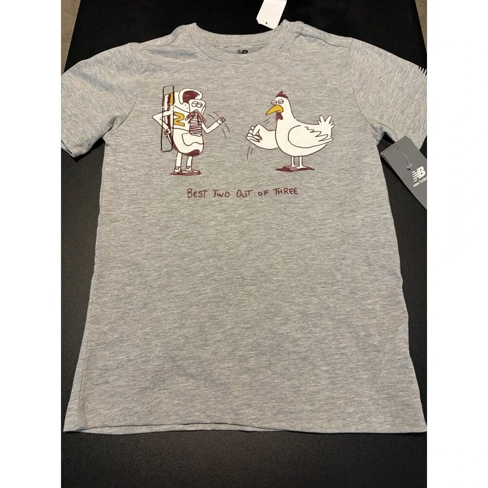 New Balance Mens Medium Best Two Out Of Three Chicken Baseball T-Shirt NWT